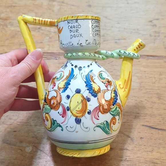 Mid Century Majolica Espresso Pitcher - Picture 5 of 10